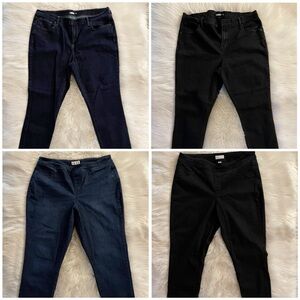 Plus Size 4 Pair Women’s Old Navy Ava & Viv Skinny Jeans 16w
